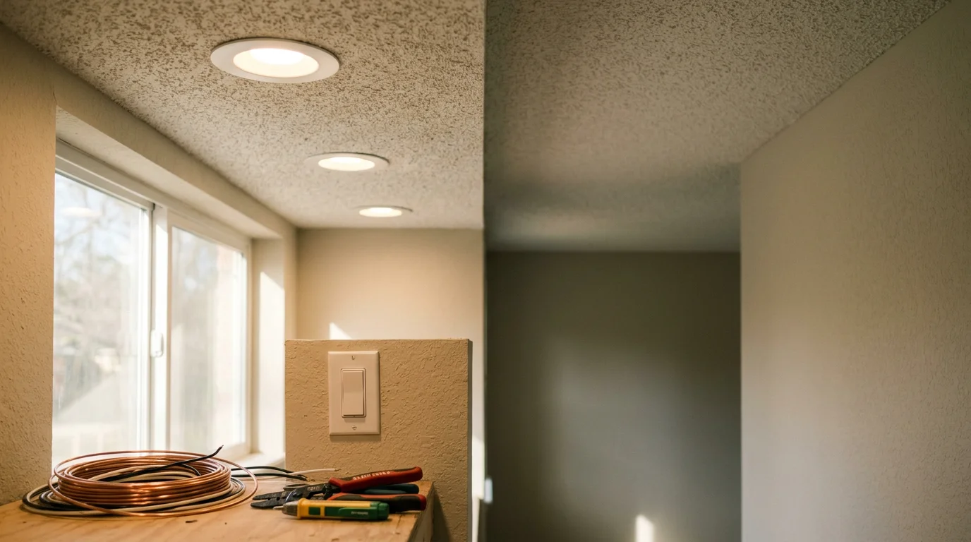 Professional lighting installation in Conroe home